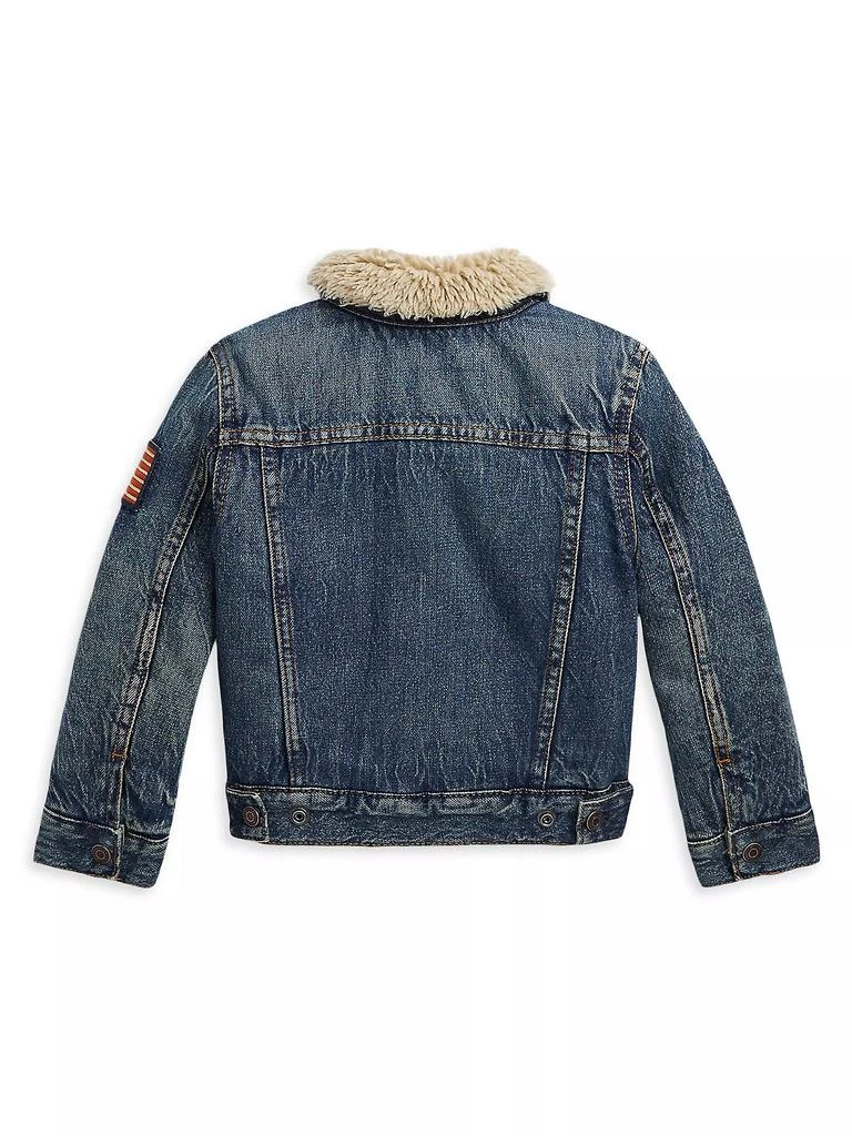 商品Ralph Lauren|Little Boy's & Boy's Sherpa-Trim Denim Jacket,价格¥883,第2张图片详细描述