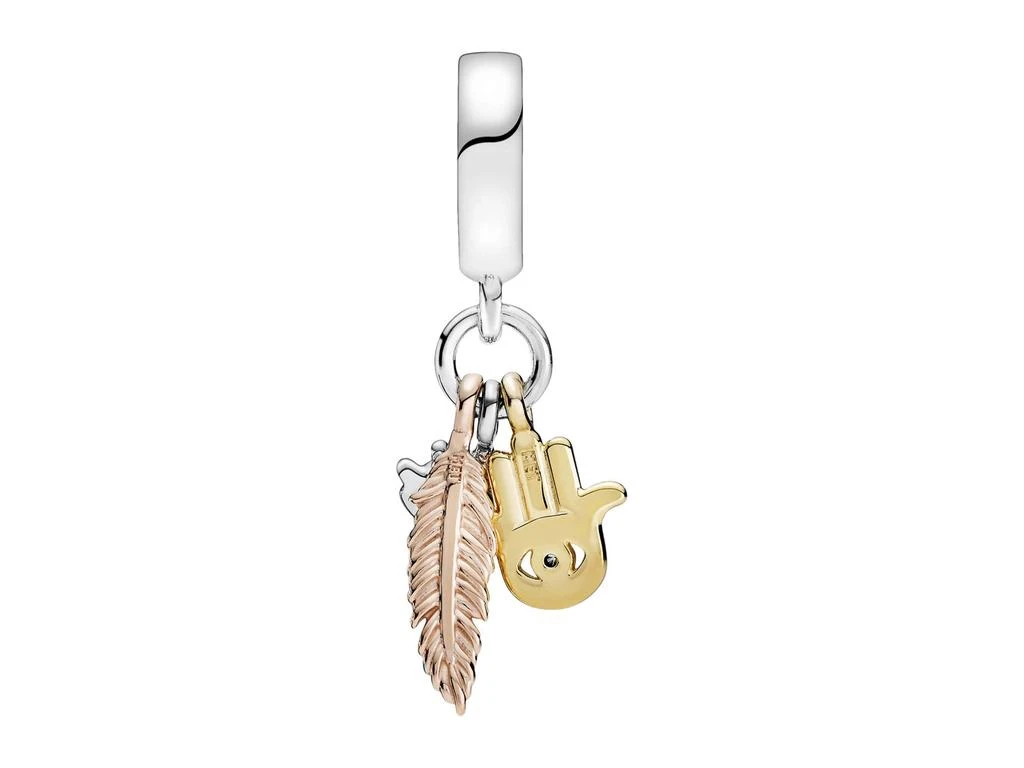 商品PANDORA|Hamsa, All-seeing Eye & Feather Spirituality Dangle Charm,价格¥448,第2张图片详细描述