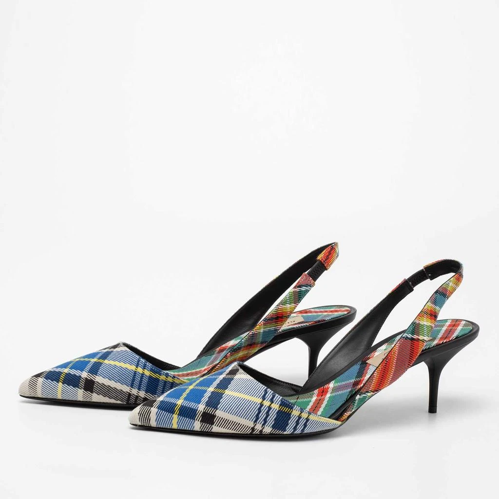商品Burberry|Burberry Multicolor Canvas Slingback Pumps Size 40,价格¥2664,第2张图片详细描述