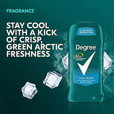 商品Degree|Degree Men Dry Protection Antiperspirant, Cool Rush, 2.7 oz., 5 pk.,价格¥108,第3张图片详细描述