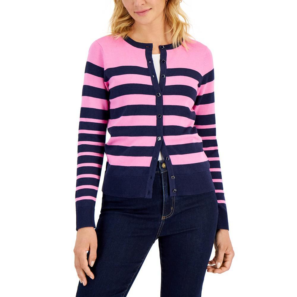 商品Charter Club|Women's Mixed Stripe Cardigan, Created for Macy's,价格¥220,第1张图片