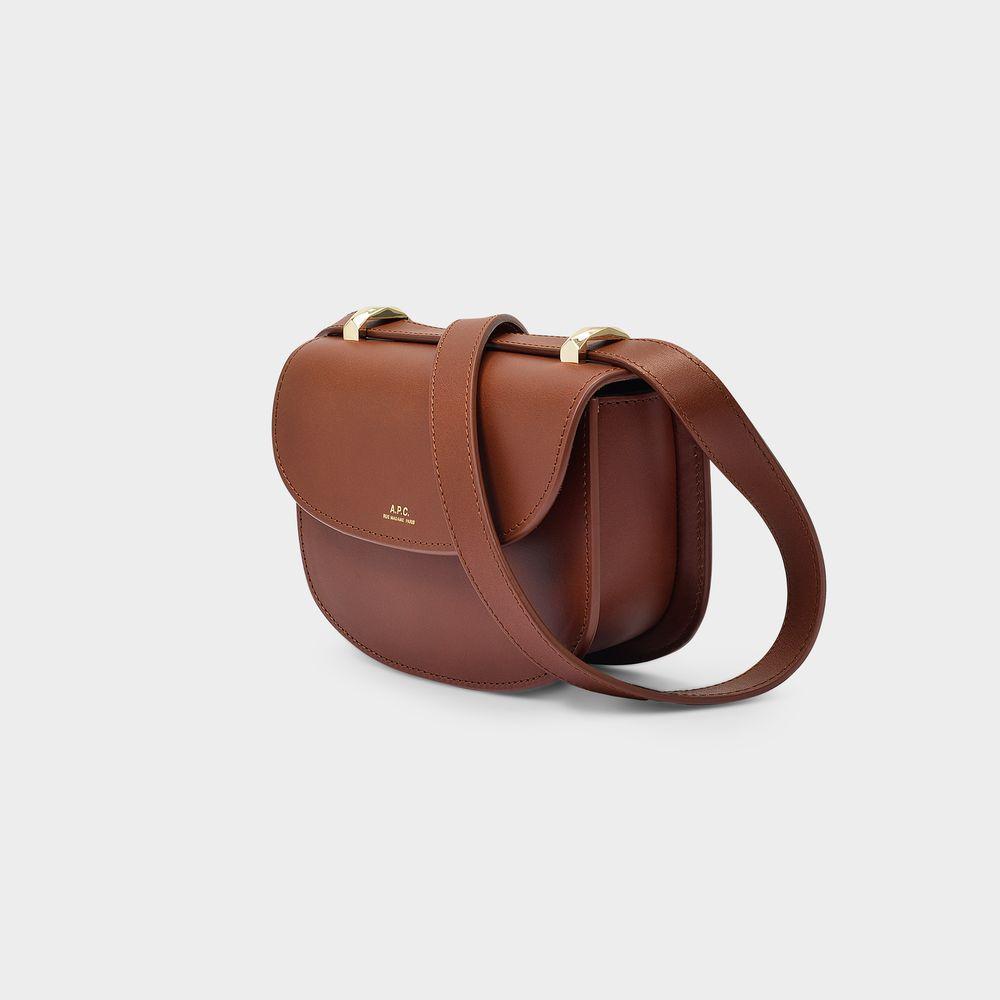商品A.P.C.|Mini Geneve On Strap Bags in Brown Smooth Leather,价格¥3827,第4张图片详细描述