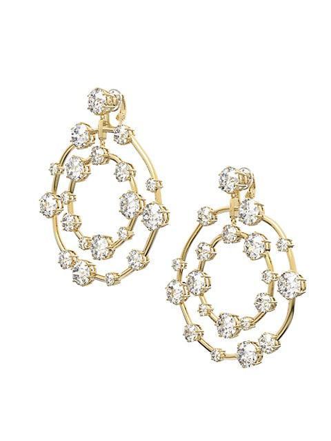 商品Swarovski|Constella Gold-Plated & Crystal Clip-On Earrings,价格¥2004,第5张图片详细描述