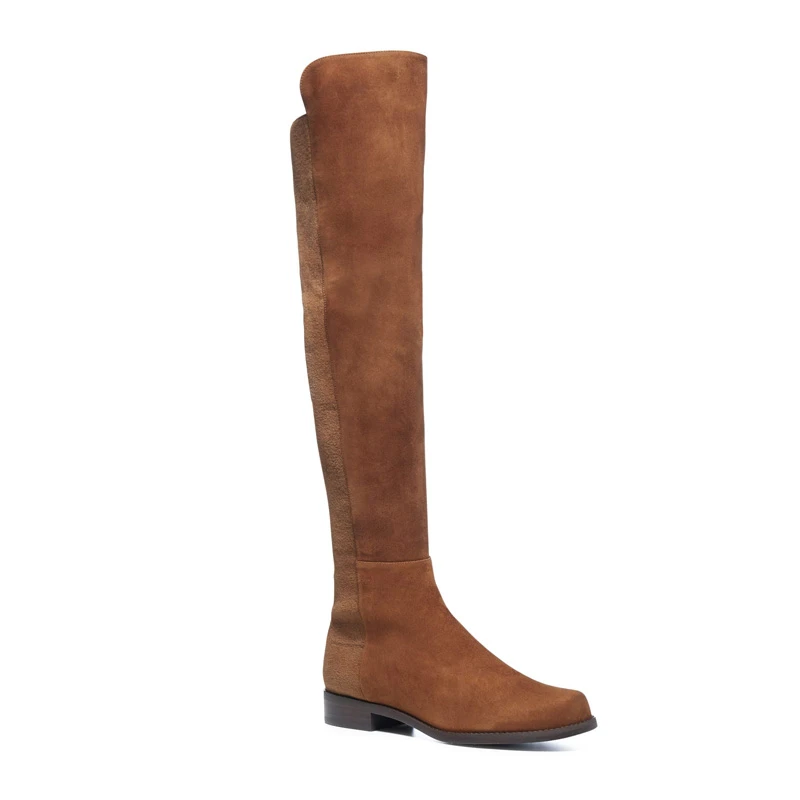 STUART WEITZMAN 女士5050系列咖色麂皮绒时尚及膝长筒靴 5050-SUE-COFFEE 商品