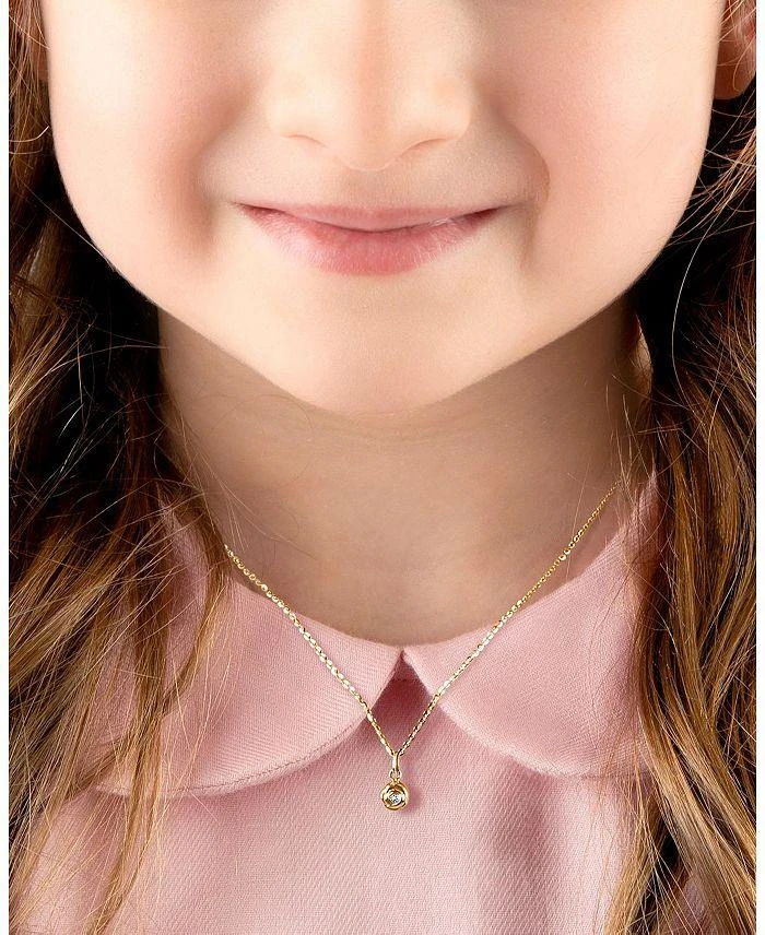 商品Tiny Blessings|Girls' 14K Gold Blushing Rose 13-14" Necklace - Little Kid, Big Kid,价格¥2269,第2张图片详细描述