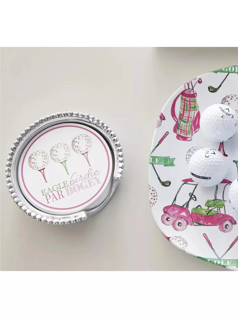 商品Mariposa|Sporting Life Ladies' Eagle, Birdie, Par, Bogey Golf Beaded Coaster Set,价格¥309,第5张图片详细描述