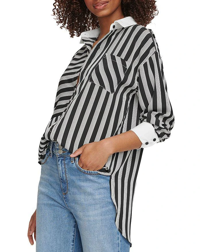 商品Karl Lagerfeld Paris|Oversized Stripe Shirt,价格¥224,第3张图片详细描述