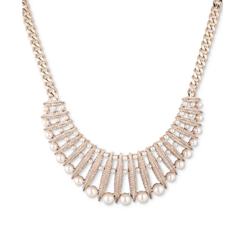 商品Givenchy|Gold-Tone Champagne Imitation Pearl Crystal Statement Collar Necklace, 16" + 3" extender,价格¥806,第1张图片