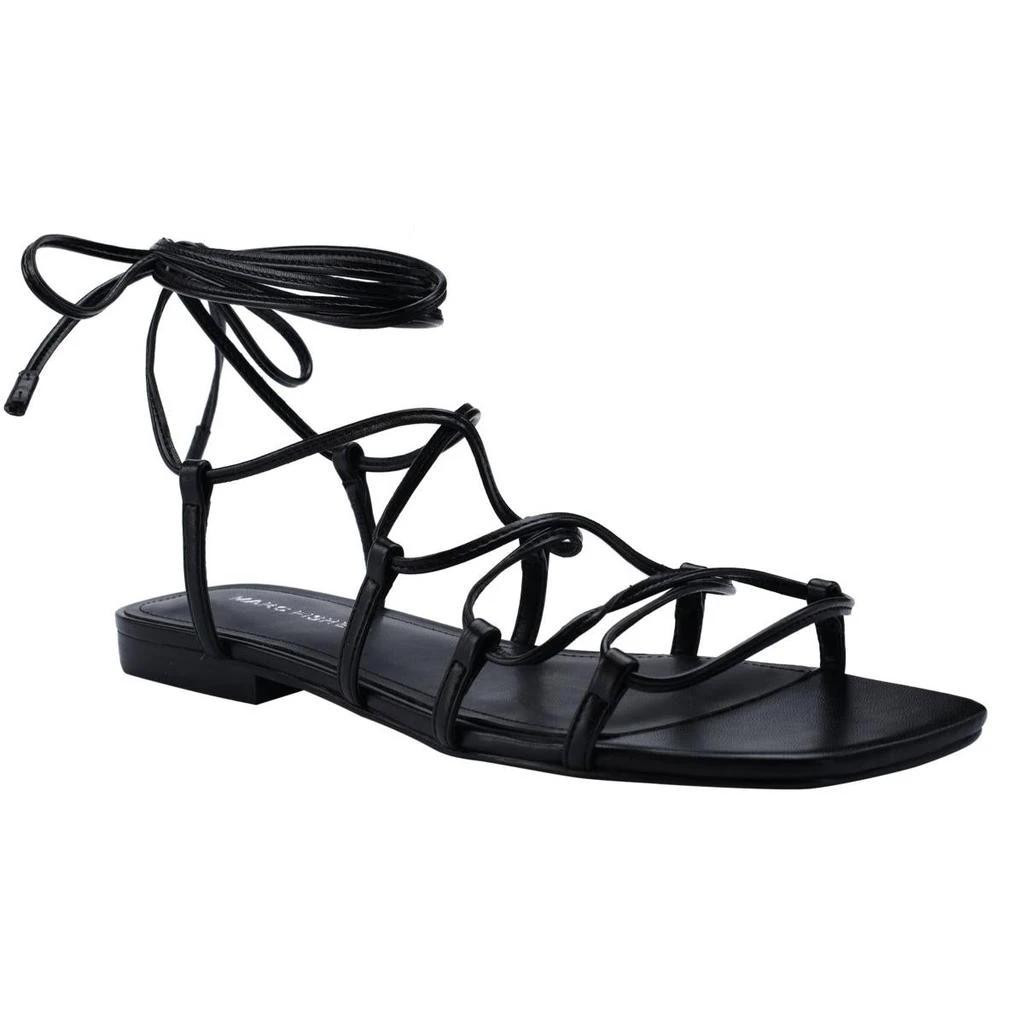商品Marc Fisher|Marc Fisher Womens Calivia Faux Leather Ankle Strap Gladiator Sandals,价格¥48,第2张图片详细描述