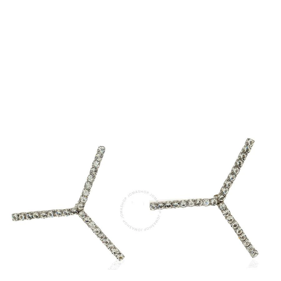 商品Y/Project|Silver Rhinestone Y Embellished Earrings,价格¥515,第2张图片详细描述