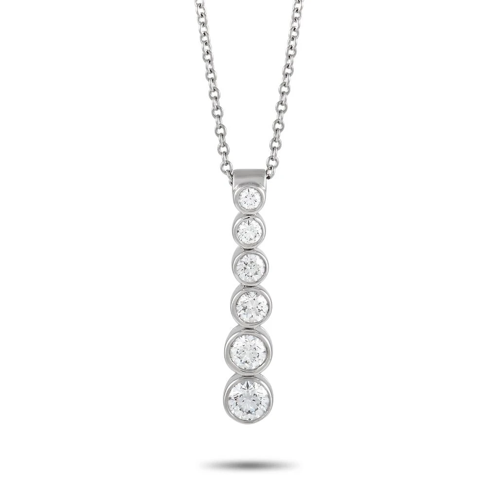 商品[二手商品] Tiffany & Co.|Tiffany & Co. Jazz Platinum 0.70 Diamond Drop Pendant Necklace,价格¥17092,第4张图片详细描述