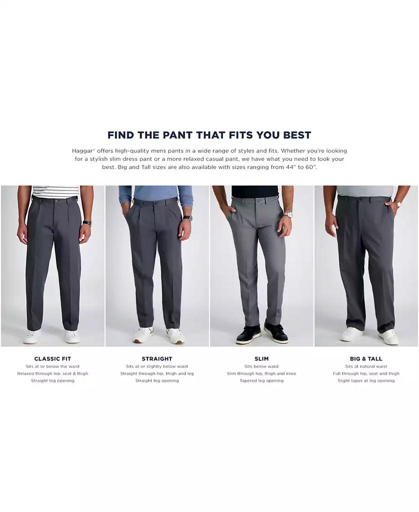 Haggar Men's The Active Series City Flex Slim Fit Straight Pant