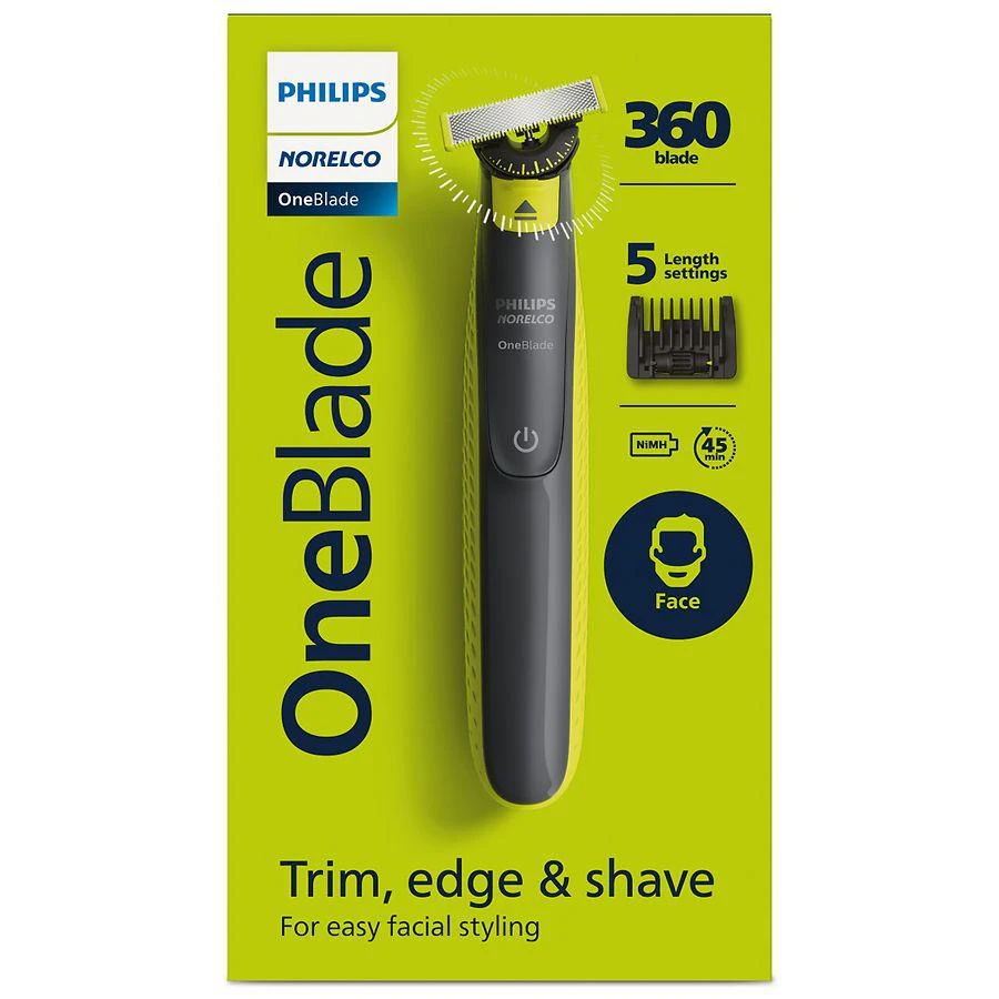 商品Philips|OneBlade 360 Face Hybrid Electric Trimmer and Shaver QP2724/70,价格¥368,第1张图片