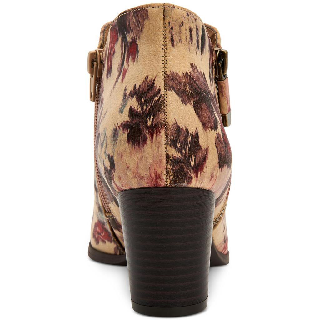 商品Style & Co|Style & Co. Womens MASRINAA ZIP BOOTIE Faux Leather Embroidered Ankle Boots,价格¥119,第5张图片详细描述
