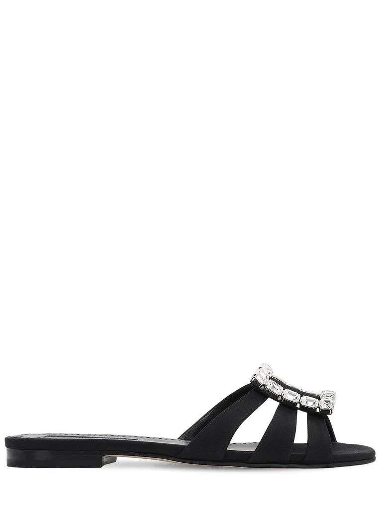 商品Manolo Blahnik|10mm Iluna Crepe De Chine Sandals,价格¥7395,第1张图片