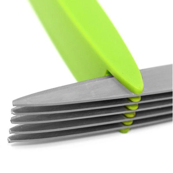 商品Norpro|Multi Blade Herb Shears with Storage Sheath, Stainless Steel, Green,价格¥95,第5张图片详细描述