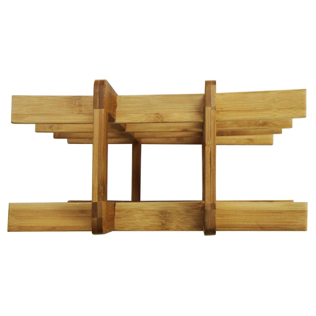 商品Oceanstar|12-Bottle Natural Bamboo Wine Rack,价格¥348,第3张图片详细描述