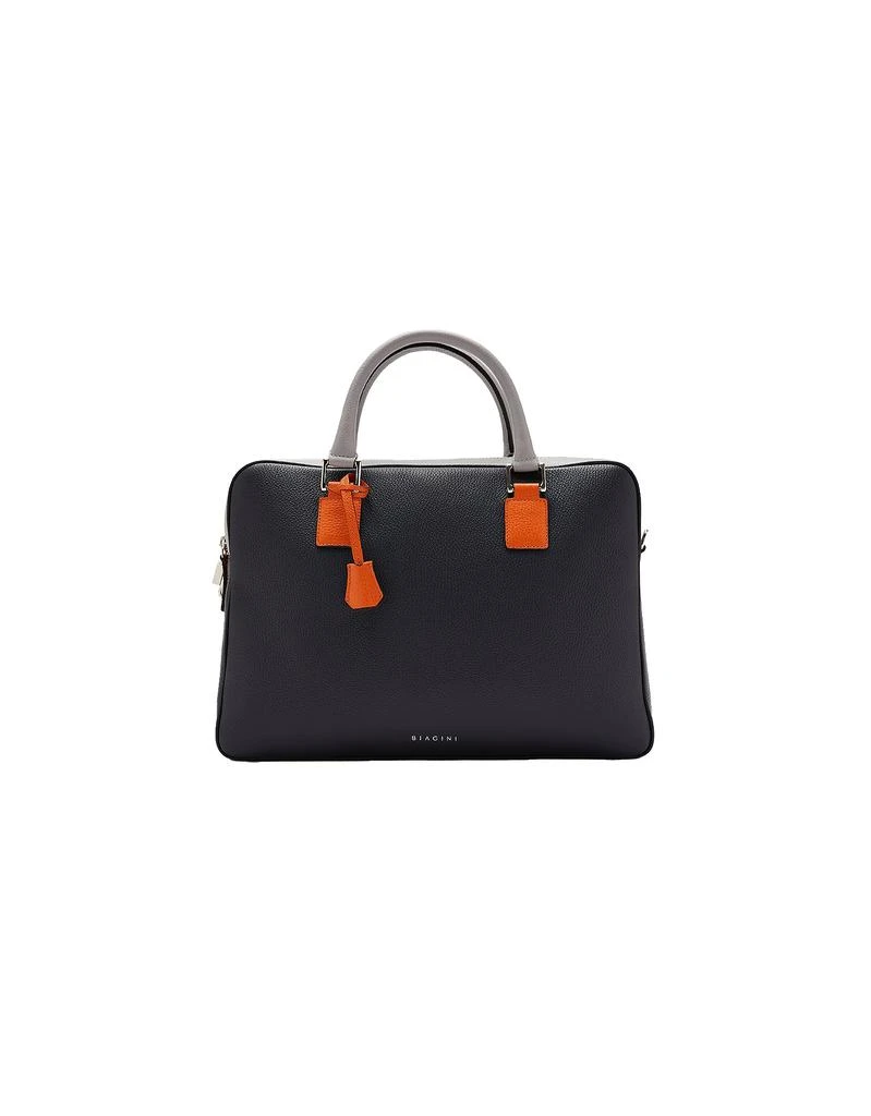 商品Biagini|8606 Burano Briefcase - Carrot And Black Briefcase,价格¥4609,第1张图片