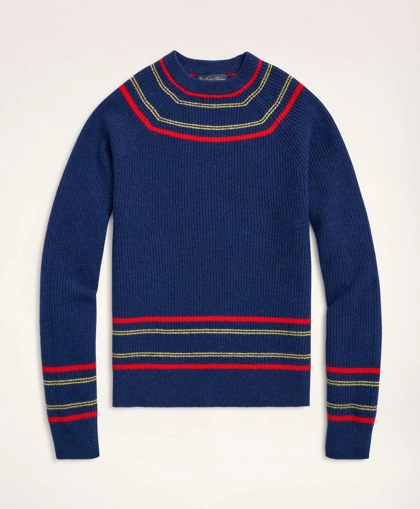 商品Brooks Brothers|Lambswool Ribbed Raglan Stripe Sweater,价格¥653,第1张图片