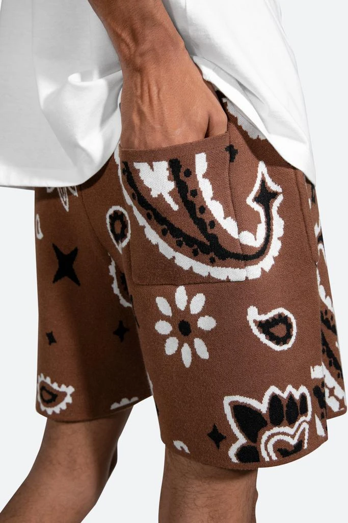 Paisley Knit Shorts - Brown 商品