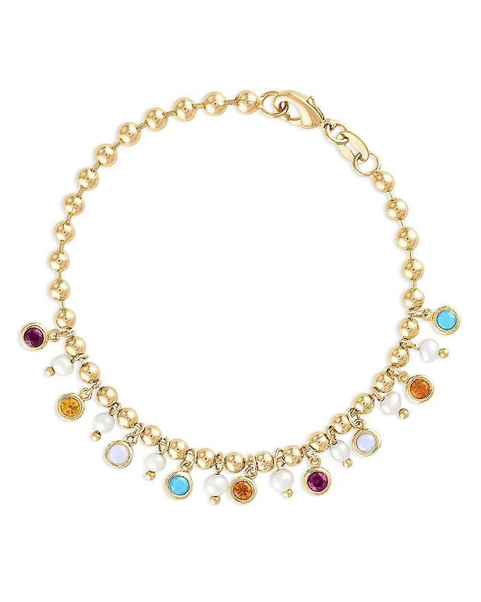 商品Alexa Leigh|18K Gold Plated and Pearl Gypsie Bracelet ,价格¥561,第1张图片