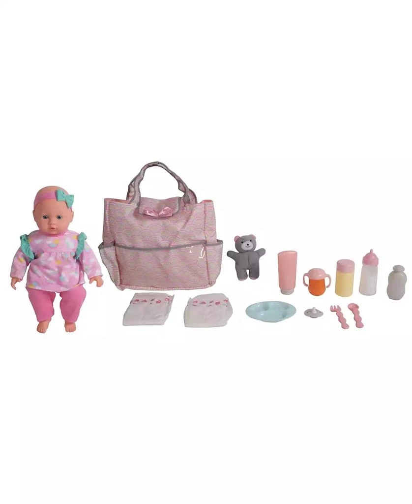 商品Redbox|Dream Collection 14" Pretend Play Baby Doll With Diaper Bag Accessories Set,价格¥157,第1张图片