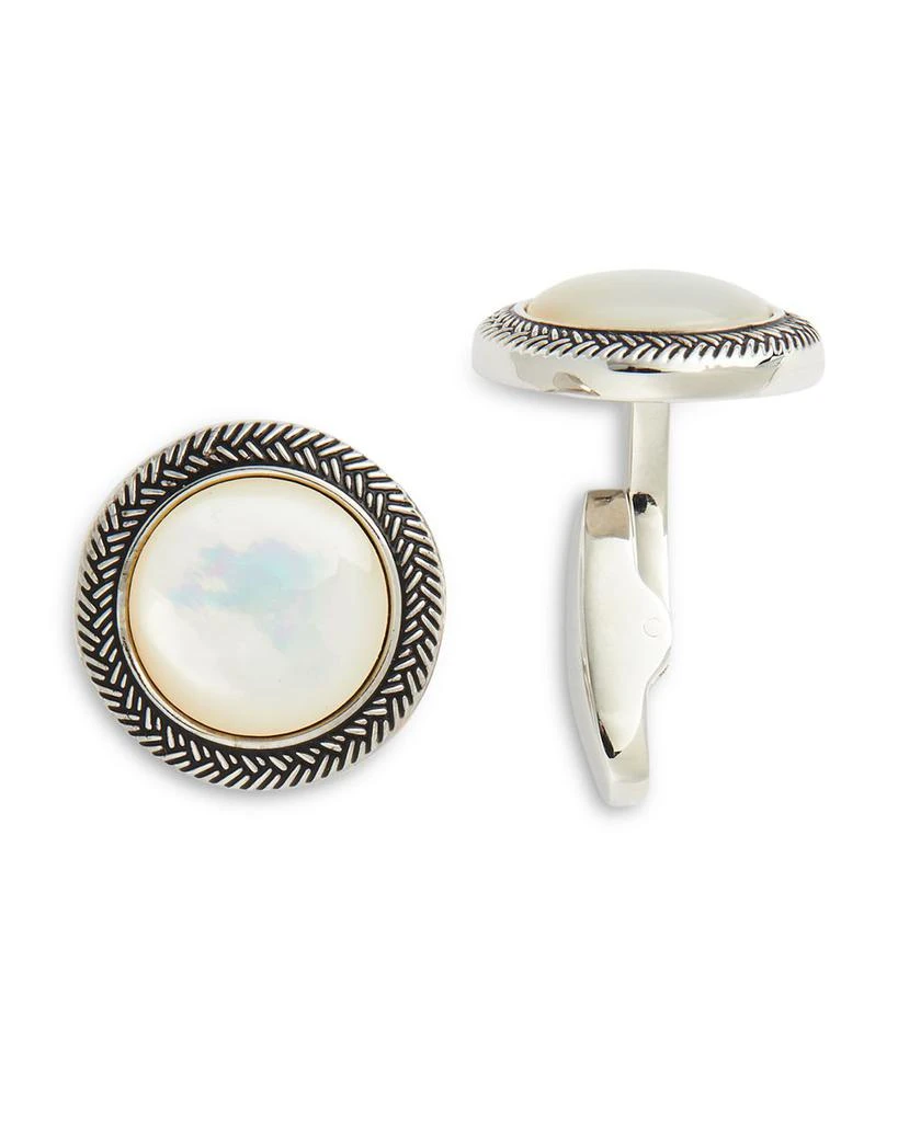 商品LINK UP|Antique Rim Mother Of Pearl Cufflinks,价格¥707,第1张图片