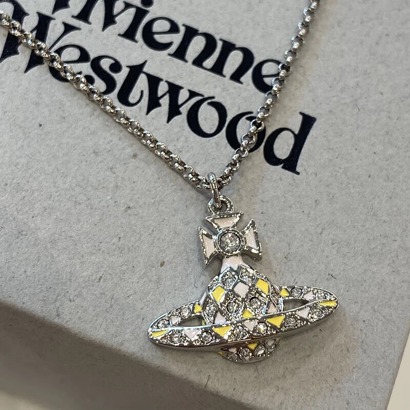 VIVIENNE WESTWOOD/西太后 女士银色/白色/黄色徽标项链 商品