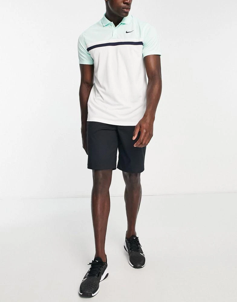 商品NIKE|Nike Golf Victory colour block polo in mint and white,价格¥391,第4张图片详细描述