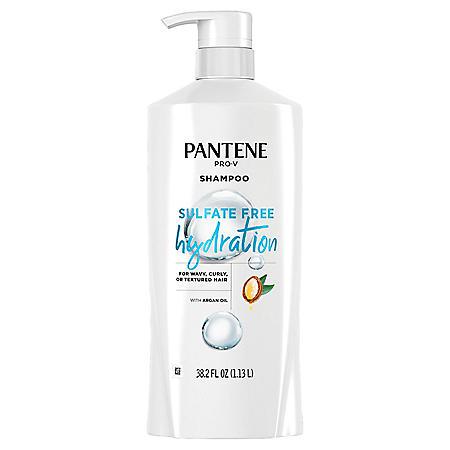 Pantene Pro-V Sulfate Free, Paraben Free, Mineral Oil Free & Dye Free Hydrating Shampoo with Argan Oil for Curly, Wavy or Textured Hair (38.2 fl. oz.)商品第1张图片规格展示