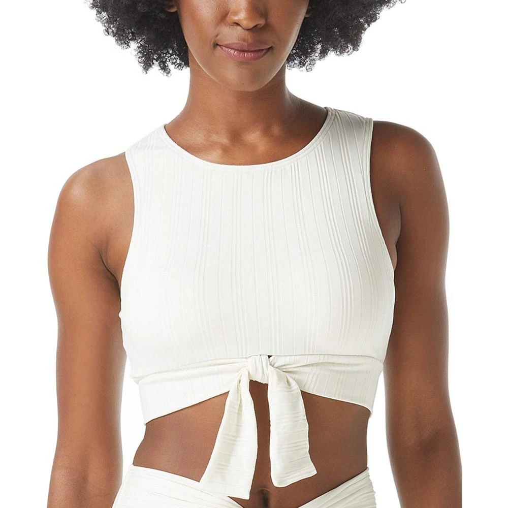 商品Vince Camuto|Ribbed Tie-Front Bikini Top,价格¥419,第1张图片