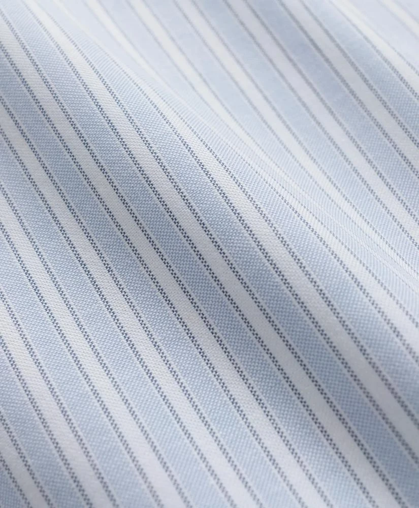 商品Brooks Brothers|男士 弹力棉免烫牛津 Polo 扣领、轮廓条纹衬衫,价格¥374,第4张图片详细描述