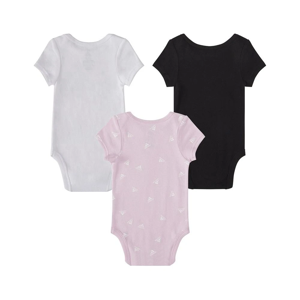商品Adidas|Baby Girls Printed Cotton Bodysuits, Pack of 3,价格¥168,第2张图片详细描述
