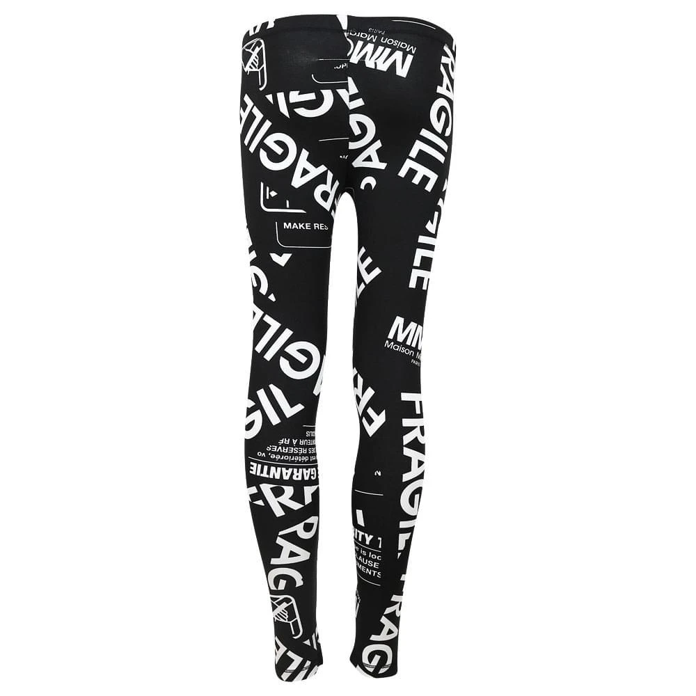 商品MAISON MARGIELA|Black Fragile Print Leggings,价格¥213,第3张图片详细描述