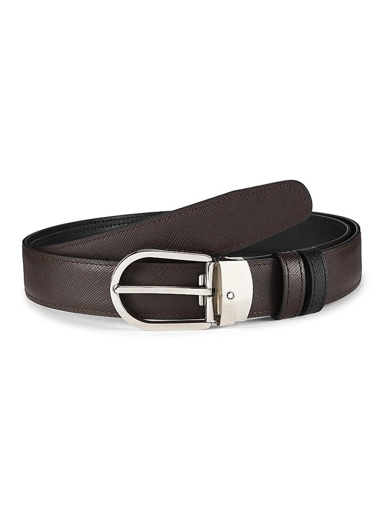 商品MontBlanc|Horseshoe Cut-to-Size Leather Belt,价格¥2622,第2张图片详细描述