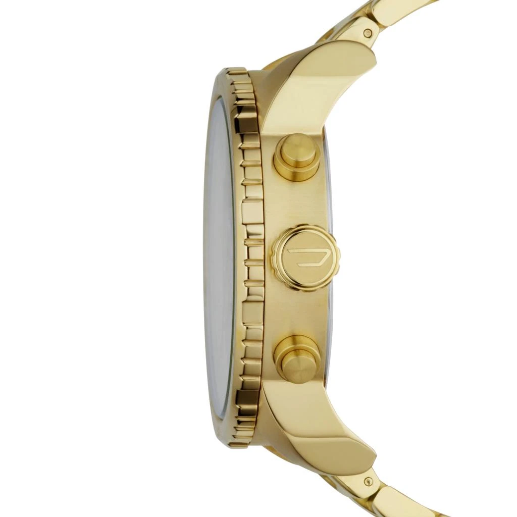 商品Diesel|Diesel Men's Double Down Chronograph, Gold-Tone Stainless Steel Watch,价格¥989,第3张图片详细描述
