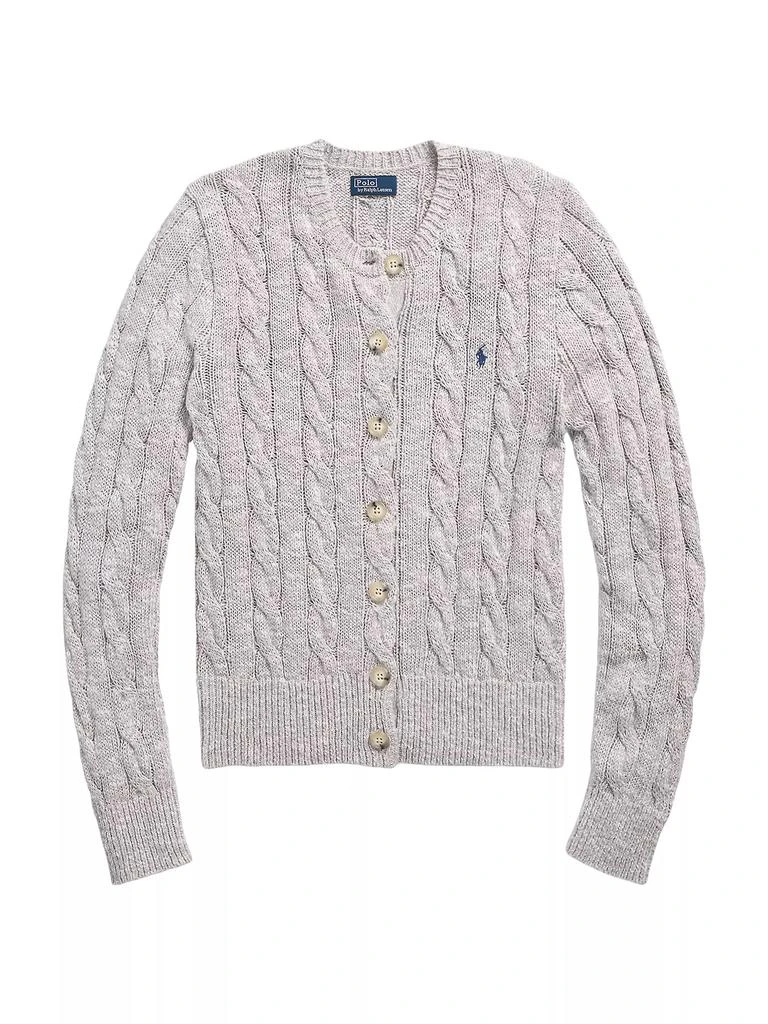 商品Ralph Lauren|Ragg Cable-Knit Cotton Cardigan,价格¥1503,第1张图片