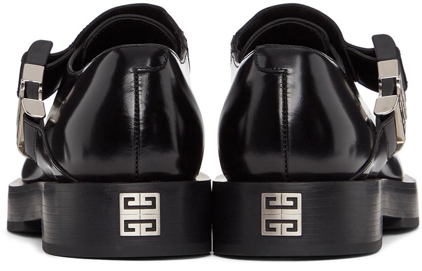 Black Squared Buckle Loafers商品第4张图片规格展示