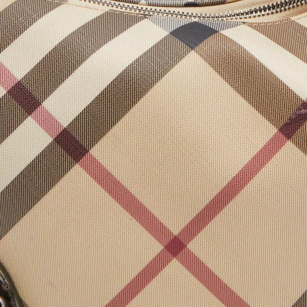 商品[二手商品] Burberry|Burberry Beige/Metallic Grey Nova Check Coated Canvas And Leather Shoulder Bag,价格¥2595,第5张图片详细描述