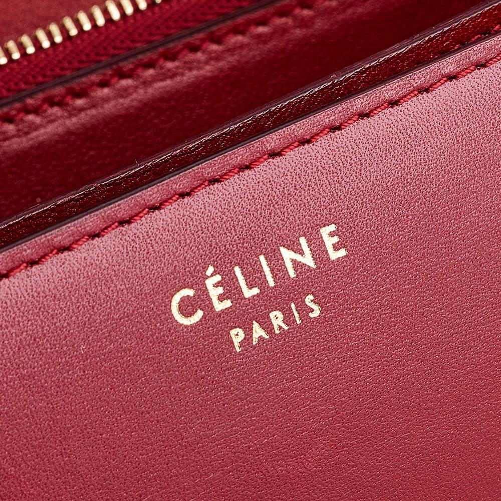 Celine Red Leather Medium Classic Box Shoulder Bag商品第8张图片规格展示