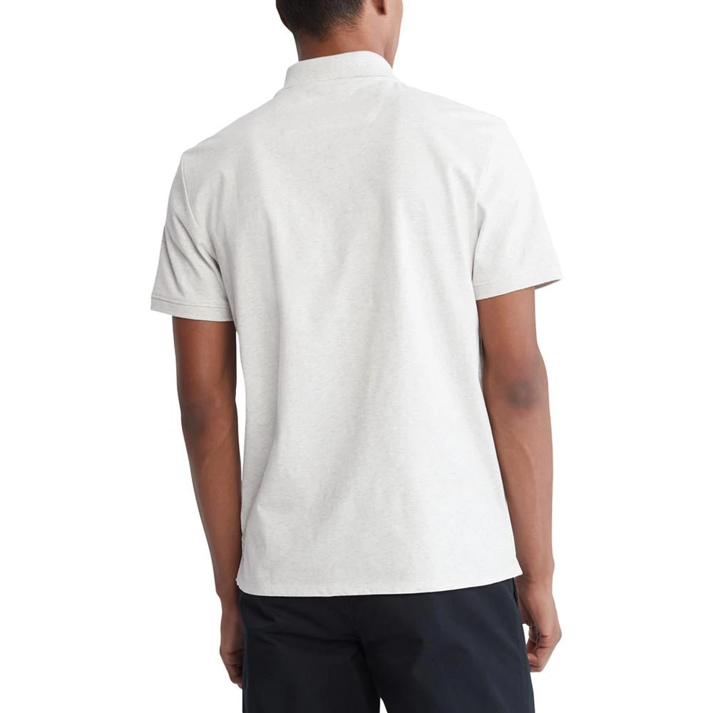 商品Calvin Klein|Men's Regular-Fit Smooth Cotton Monogram Logo Polo Shirt,价格¥182,第2张图片详细描述