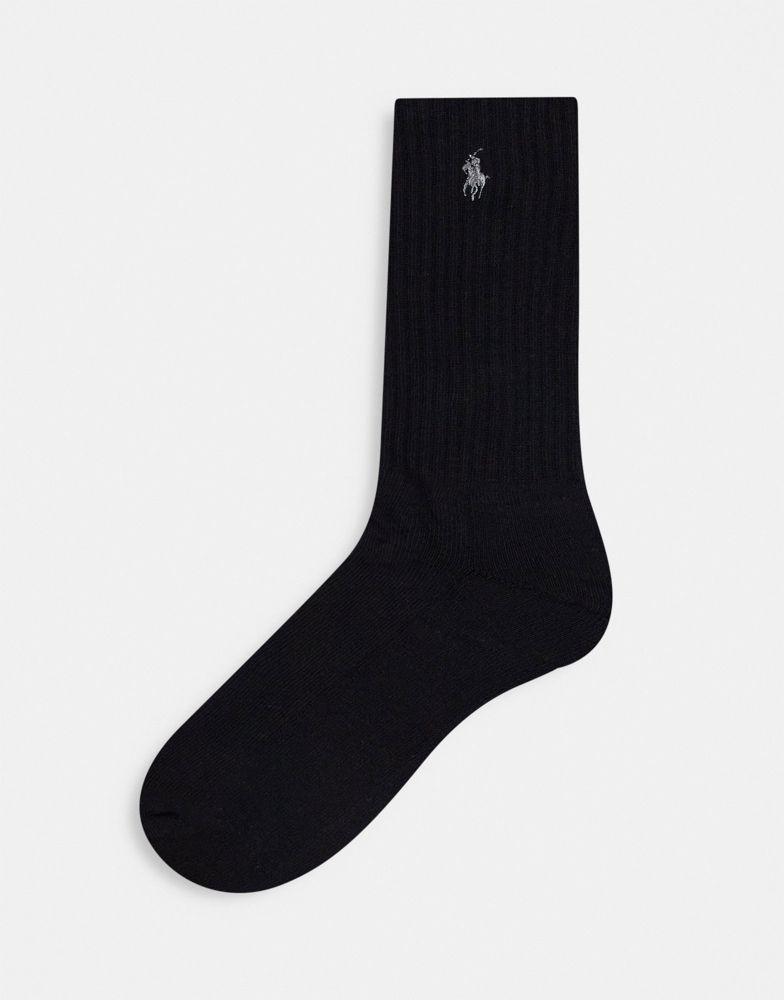 Polo Ralph Lauren 6 pack sport socks in black with pony logo商品第2张图片规格展示