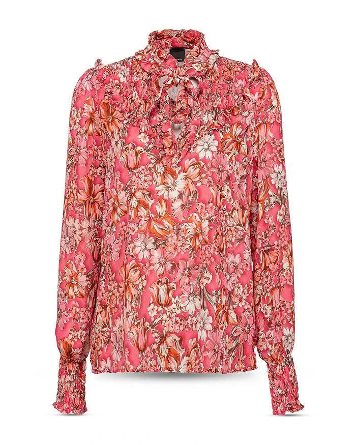 Floral Print Tie Neck Blouse 商品
