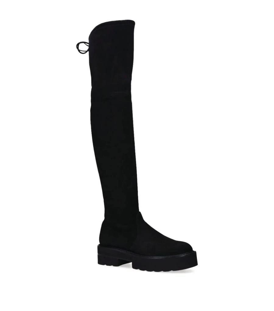 商品Stuart Weitzman|Suede Lowland Ultralift Over-The-Knee Boots 50,价格¥7590,第1张图片