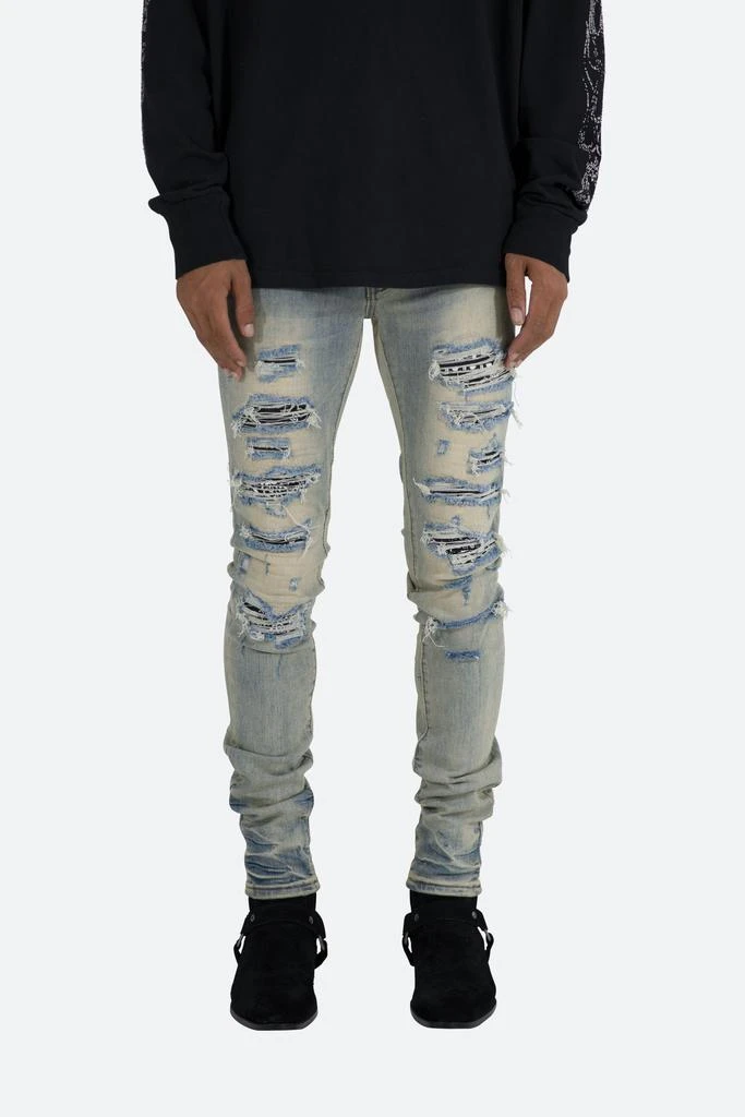 商品MNML|X165 Paisley Skinny Denim - Blue/Black,价格¥516,第1张图片