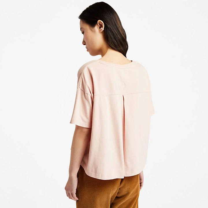 商品Timberland|Cropped Logo T-Shirt for Women in Light Pink,价格¥209,第2张图片详细描述