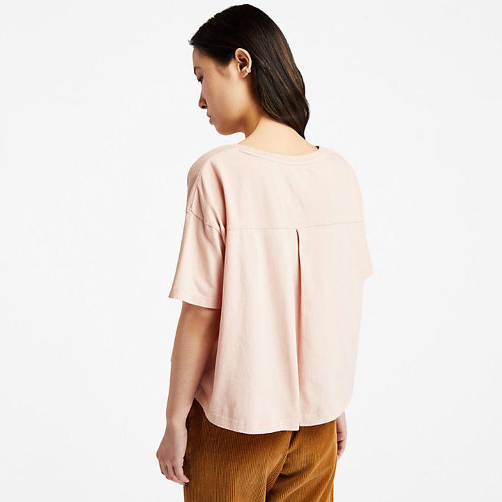 商品Timberland|Cropped Logo T-Shirt for Women in Light Pink,价格¥209,第4张图片详细描述