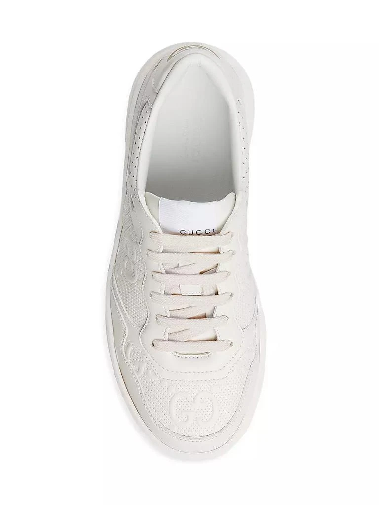 商品Gucci|GG Embossed Leather Sneakers,价格¥6897,第5张图片详细描述