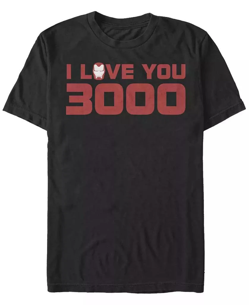 商品Marvel|Marvel Men's Avengers Endgame I Love You 3000 Iron Man Helmet, Short Sleeve T-shirt,价格¥189,第1张图片