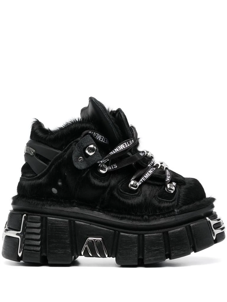 商品Vetements|VETEMENTS X NEW ROCK - Leather Platform Sneakers,价格¥6677,第1张图片